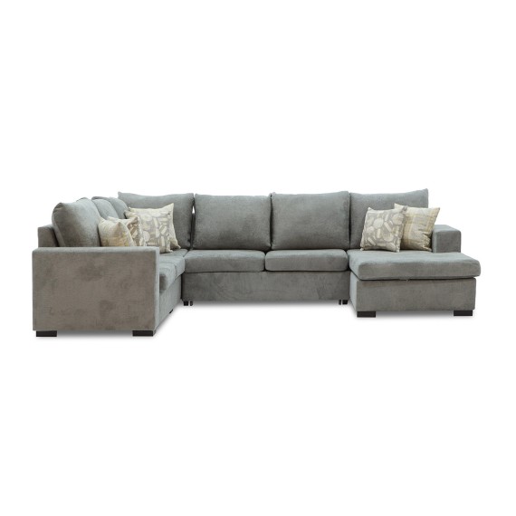Sofa HOBEL CORNER JASMIN F/R LIGHT GREY BELLA 13 / GONZA 1002/ BENORRY 1005 L (7) 