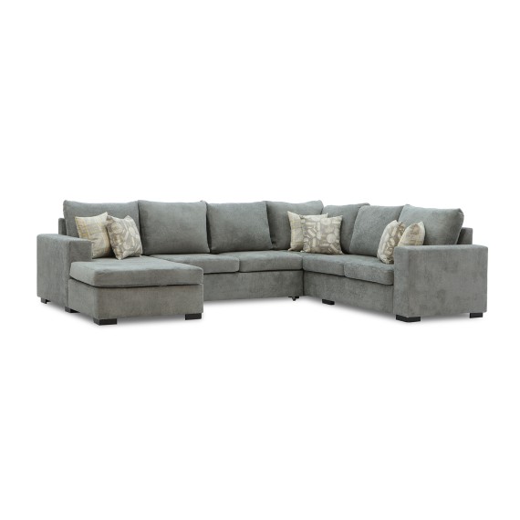 Диван HOBEL CORNER JASMIN F/R LIGHT GREY BELLA 13 / GONZA 1002/ BENORRY 1005 R (7) 