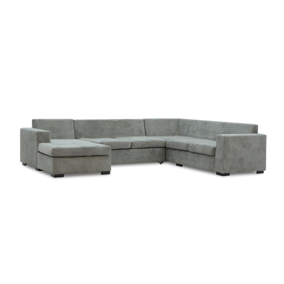 Диван HOBEL CORNER JASMIN F/R LIGHT GREY BELLA 13 / GONZA 1002/ BENORRY 1005 R (7) 