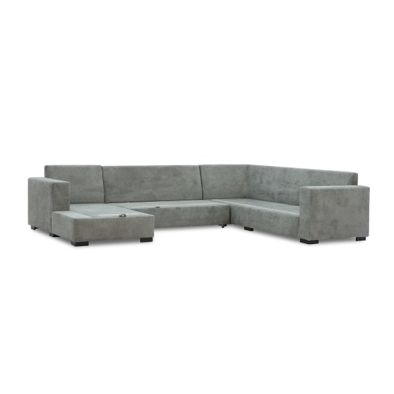Диван HOBEL CORNER JASMIN F/R LIGHT GREY BELLA 13 / GONZA 1002/ BENORRY 1005 R (7) 