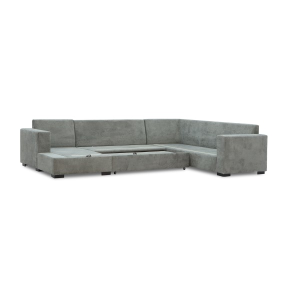 Диван HOBEL CORNER JASMIN F/R LIGHT GREY BELLA 13 / GONZA 1002/ BENORRY 1005 R (7) 