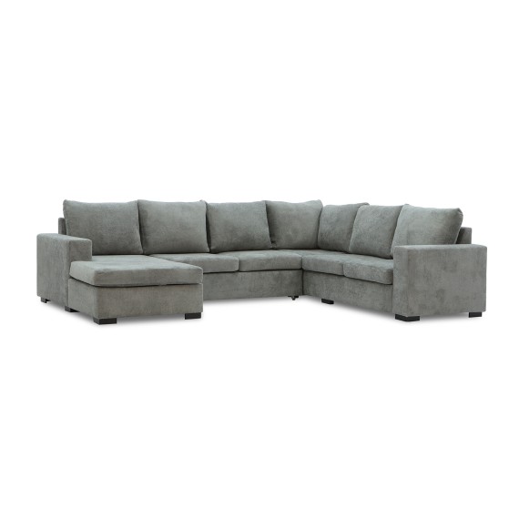 Диван HOBEL CORNER JASMIN F/R LIGHT GREY BELLA 13 / GONZA 1002/ BENORRY 1005 R (7) 