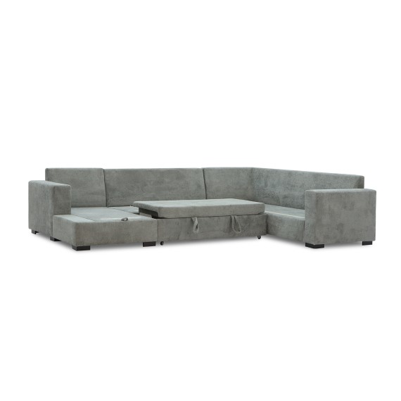 Диван HOBEL CORNER JASMIN F/R LIGHT GREY BELLA 13 / GONZA 1002/ BENORRY 1005 R (7) 