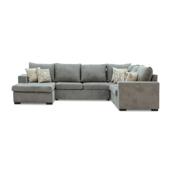 Диван HOBEL CORNER JASMIN F/R LIGHT GREY BELLA 13 / GONZA 1002/ BENORRY 1005 R (7) 