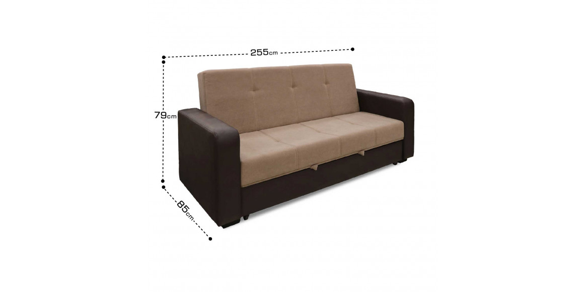 Sofa HOBEL KATRIN VENECIA COFFEE V460/ DARK CREAM VIVALDI 21 (2) 