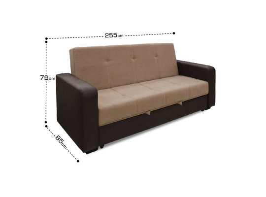Sofa HOBEL KATRIN VENECIA COFFEE V460/ DARK CREAM VIVALDI 21 (2) 