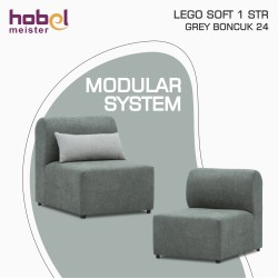 Sofa HOBEL LEGO SOFT 1 STR GREY BONCUK 24/ INFINITY 991 (1) 