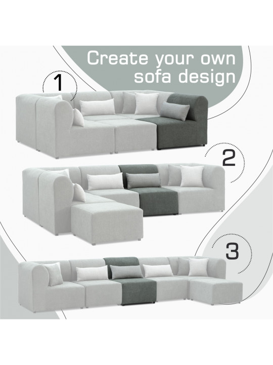 Кресло HOBEL LEGO SOFT 1 STR GREY BONCUK 24 (1) 