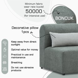 Sofa HOBEL LEGO SOFT 1 STR GREY BONCUK 24/ INFINITY 991 (1) 