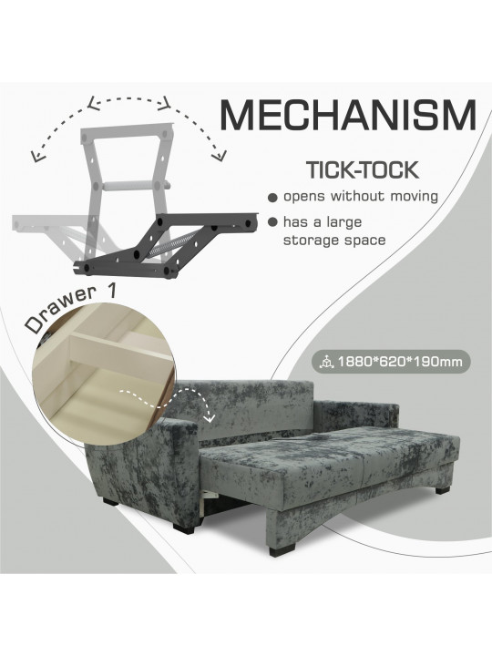 Բազմոց HOBEL LI DARK GRAY MONACO 15 (3) 