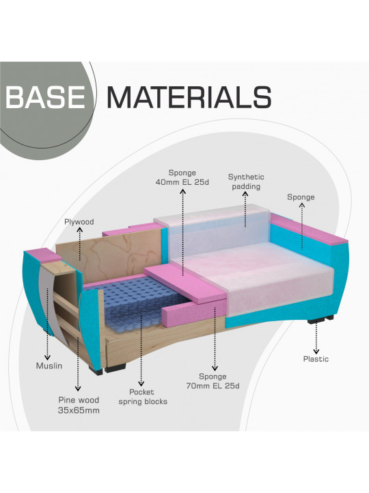 Բազմոց HOBEL LI F/P DARK GREY MONACO 15 (4) 