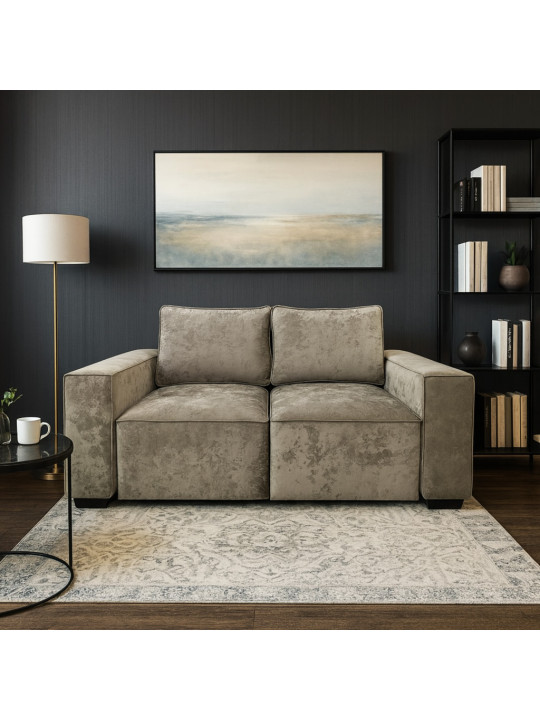 Բազմոց HOBEL LOTUS 2 STR CAPPUCCINO MONACO 4/ NIAGARA GREY (2) 
