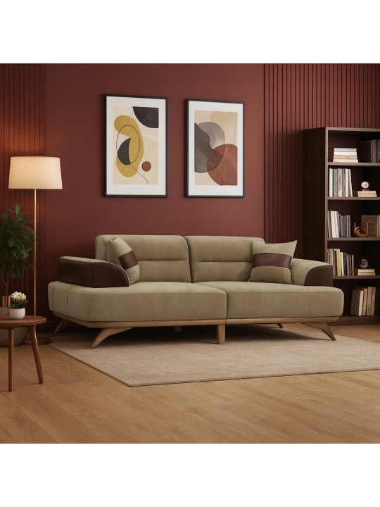 Բազմոց HOBEL MANHATTAN HONEY PHANTOM 6 /LIGHT BROWN BONCUK 6 (3) 
