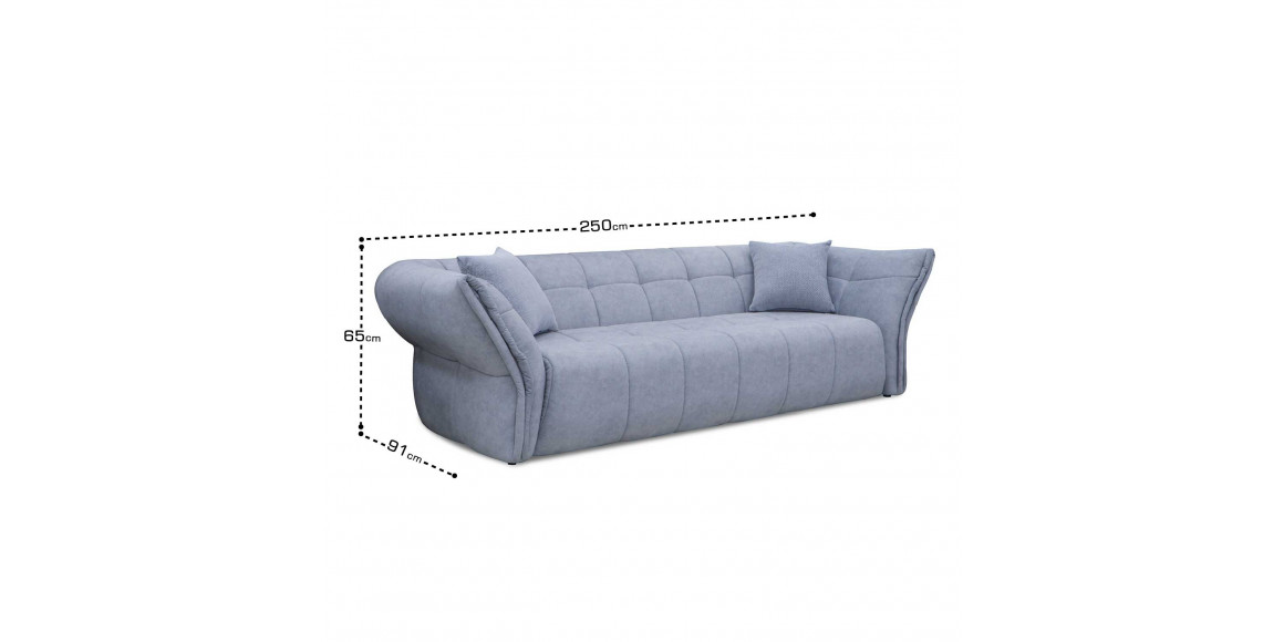 Диван HOBEL MAROCCO LIGHT GREY JAGUAR 4/ GREY FOREVER 900 (1) 