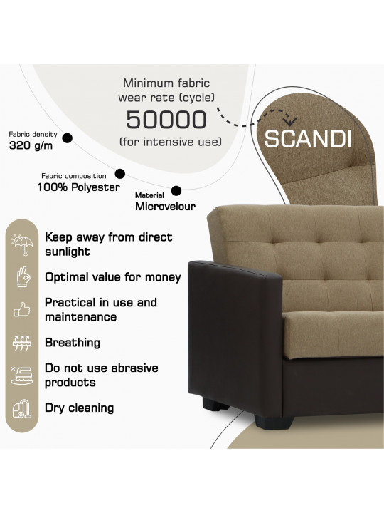 Հավաքածու HOBEL MARVEL 3+1+1 COFFEE V460/ BEIGE SCANDI 4 (4) 