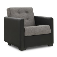 Гарнитур HOBEL MARVEL 3+1+1 F/R BLACK 4503/ DARK GREY MOCASSI 4005 (4) 