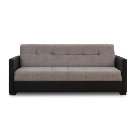 Диван HOBEL MARVEL ECONOM BLACK 4503/CAPPUCCINO JAGUAR 6 (2) 