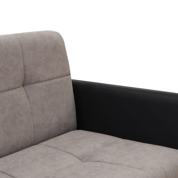 Диван HOBEL MARVEL ECONOM BLACK 4503/CAPPUCCINO JAGUAR 6 (2) 