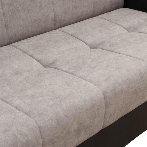 Диван HOBEL MARVEL ECONOM BLACK 4503/CAPPUCCINO JAGUAR 6 (2) 