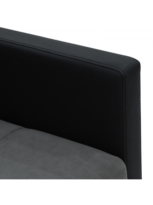 Բազմոց HOBEL MARVEL ECONOM BLACK 4503/ DARK GREY LEONARDO 15 (2) 
