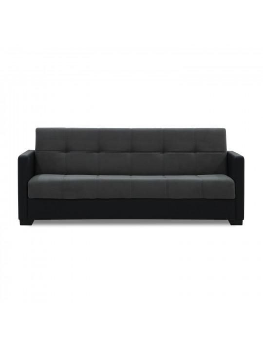 Բազմոց HOBEL MARVEL ECONOM BLACK 4503/ DARK GREY LEONARDO 15 (2) 