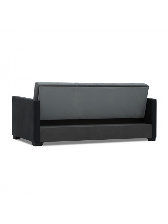 Բազմոց HOBEL MARVEL ECONOM BLACK 4503/ DARK GREY LEONARDO 15 (2) 
