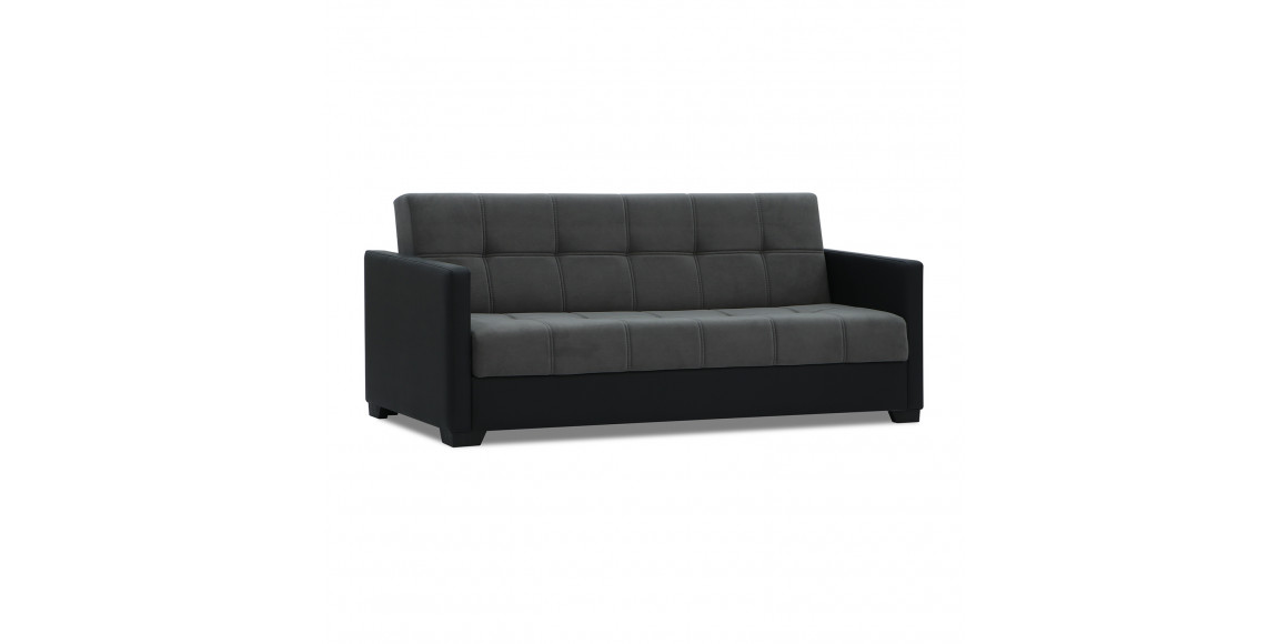 Բազմոց HOBEL MARVEL ECONOM BLACK 4503/ DARK GREY LEONARDO 15 (2) 