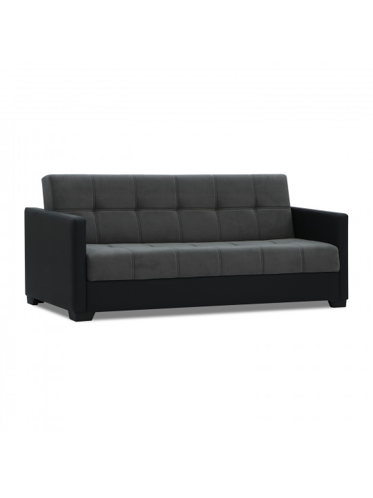 Բազմոց HOBEL MARVEL ECONOM BLACK 4503/ DARK GREY LEONARDO 15 (2) 