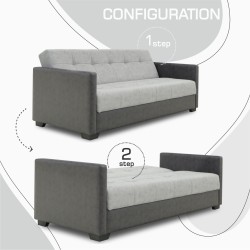 Sofa HOBEL MARVEL ECONOM DARK GREY 8410/LIGHT GREY YAGUAR 4 (2) 