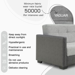 Sofa HOBEL MARVEL ECONOM DARK GREY 8410/LIGHT GREY YAGUAR 4 (2) 