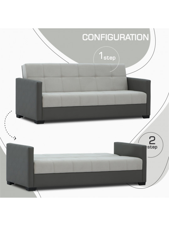 Sofa HOBEL MARVEL ECONOM GRAY V460/ LIGHT GRAY VIVALDI 6 (2) 