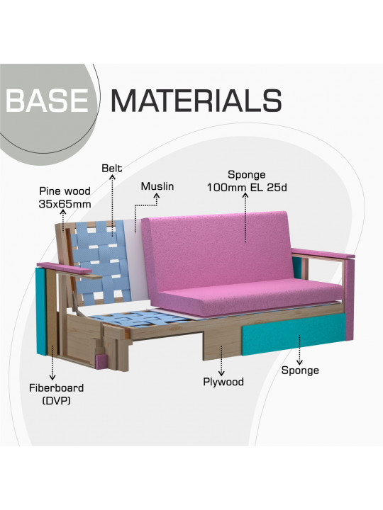 Sofa HOBEL MARVEL ECONOM GRAY V460/ LIGHT GRAY VIVALDI 6 (2) 