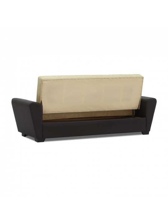 Sofa HOBEL MODERN ECONOM CREAM LOFT 3/ BROWN 3673 (2) 