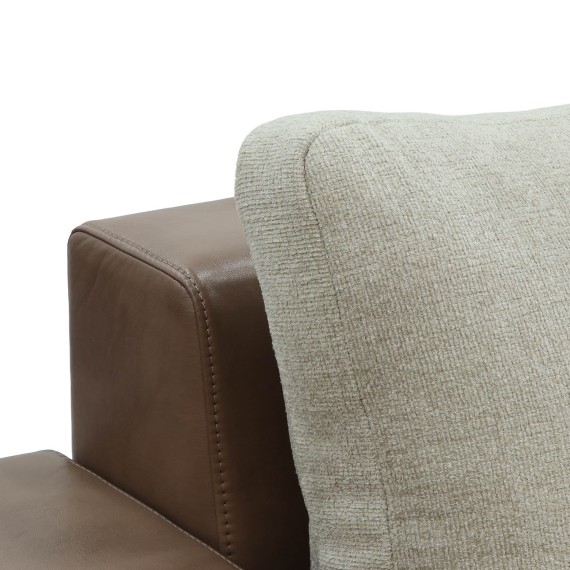 Sofa HOBEL NEW CORNER CORONA F/R CAPPUCCINO PHANTOM 12/ LIGHT CREAM BEATTO 1066 L (10) 