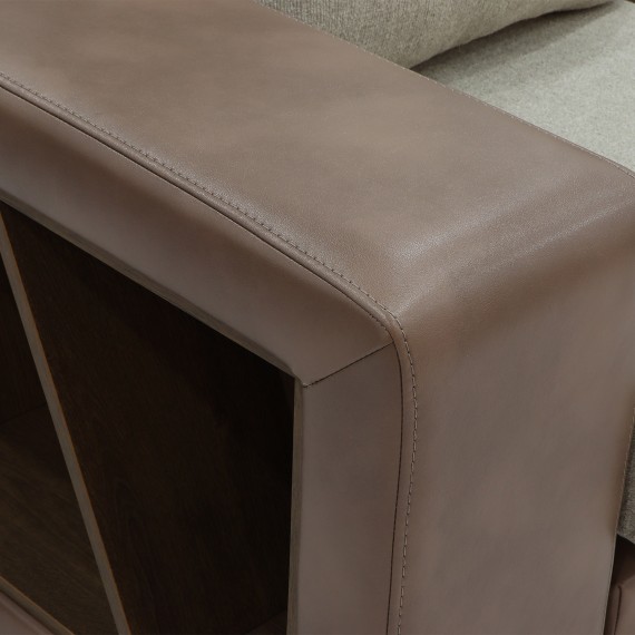 Sofa HOBEL NEW CORNER CORONA F/R CAPPUCCINO PHANTOM 12/ LIGHT CREAM BEATTO 1066 L (10) 