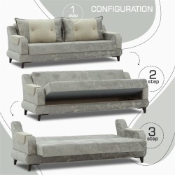Гарнитур HOBEL OLIVIA 3+1+1 F/R CAPPUCCINO MONACO 4/BUKLE 4 (4) 