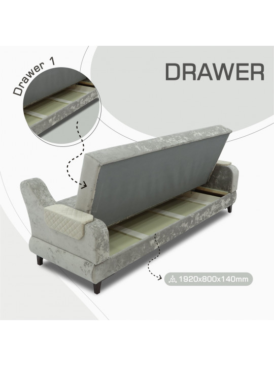 Հավաքածու HOBEL OLIVIA 3+1+1 F/R CAPPUCCINO MONACO 4/BUKLE 4 (4) 