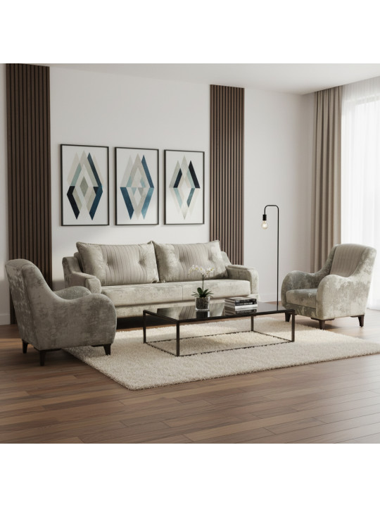 Հավաքածու HOBEL OLIVIA 3+1+1 F/R CAPPUCCINO MONACO 4/ELEGANCE6 (4) 