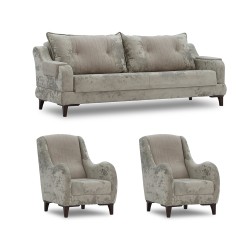 Гарнитур HOBEL OLIVIA 3+1+1 F/R CAPPUCCINO MONACO 4/ELEGANCE6 (4) 