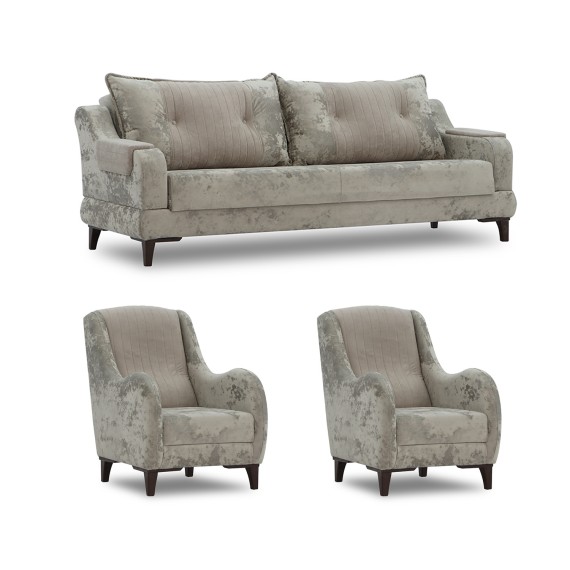Гарнитур HOBEL OLIVIA 3+1+1 F/R CAPPUCCINO MONACO 4/ELEGANCE6 (4) 