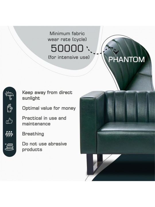 Բազմոց HOBEL POLO 2 STR GREEN PHANTOM 20 (1) 