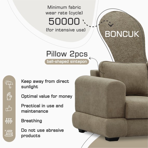 Sofa HOBEL SIDNEY PLUS 2 F/R BROWN BONCUK 7 (1) 