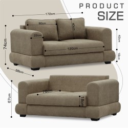 Sofa HOBEL SIDNEY PLUS 2 F/R BROWN BONCUK 7 (1) 