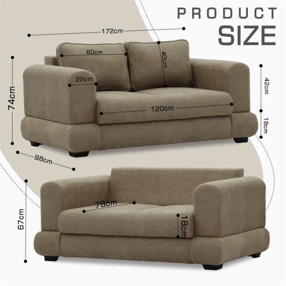 Sofa HOBEL SIDNEY PLUS 2 F/R BROWN BONCUK 7 (1) 