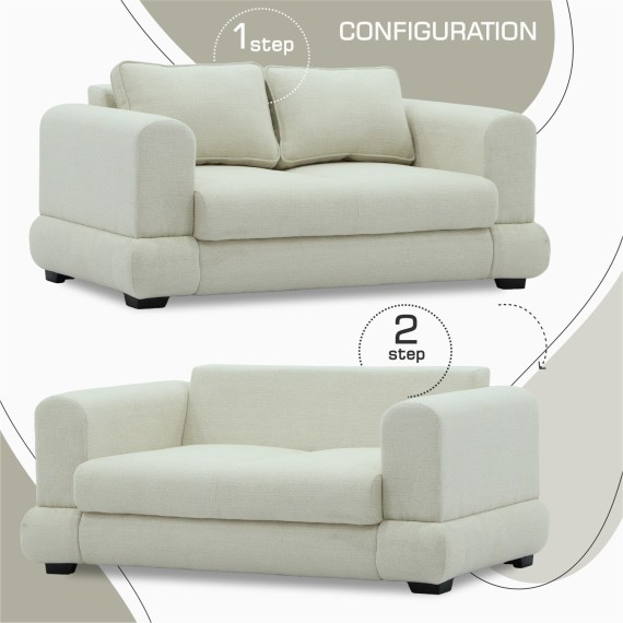 Sofa HOBEL SIDNEY PLUS 2 F/R CREAM BEATTO 1065 (1) 
