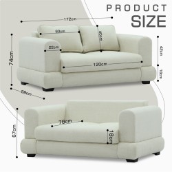 Sofa HOBEL SIDNEY PLUS 2 F/R CREAM BEATTO 1065 (1) 