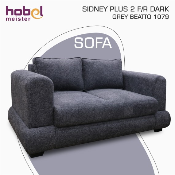 Sofa HOBEL SIDNEY PLUS 2 F/R DARK GREY BEATTO 1079 (1) 