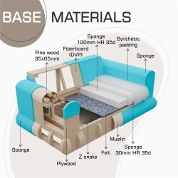 Sofa HOBEL SIDNEY PLUS 2 STR F/Z LIGHT BROWN BUKLE 5 (1) 