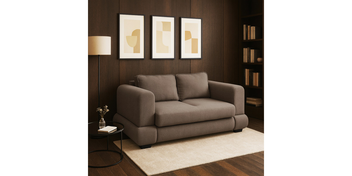 Sofa HOBEL SIDNEY PLUS 2 STR F/Z LIGHT BROWN BUKLE 5 (1) 