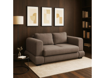 Sofa HOBEL SIDNEY PLUS 2 STR F/Z LIGHT BROWN BUKLE 5 (1) 